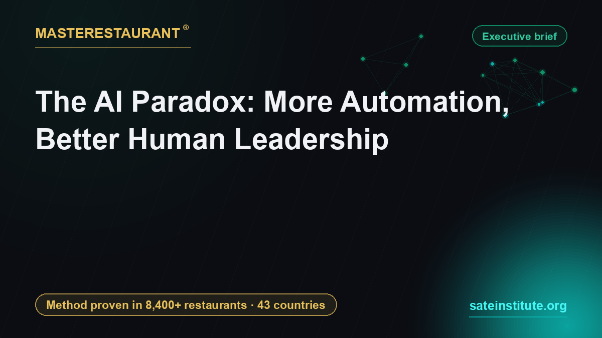The AI Paradox: More Automation, Better Human Leadership — Masterestaurant