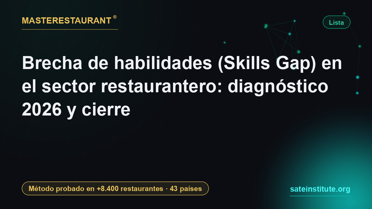 Brecha de habilidades (Skills Gap) en el sector restaurantero: diagnóstico 2026 y cierre — Masterestaurant