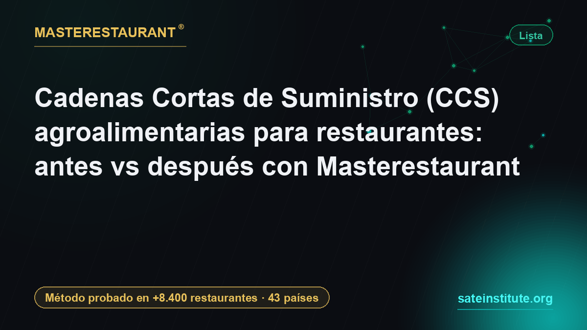Short Supply Chains (SSCs) for restaurants: before vs after with Masterestaurant — Masterestaurant