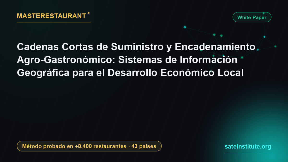 Cadenas Cortas de Suministro y Encadenamiento Agro-Gastronómico: Sistemas de Información Geográfica para el Desarrollo Económico Local — Masterestaurant