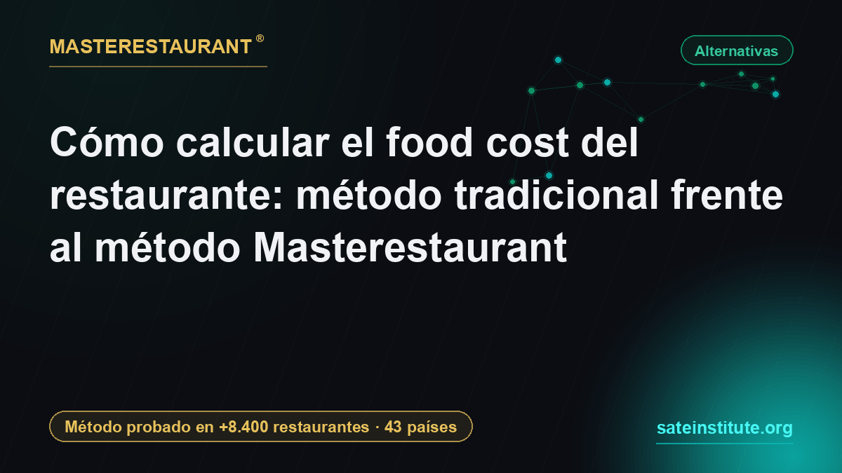 Cómo calcular el food cost del restaurante: método tradicional frente al método Masterestaurant — Masterestaurant