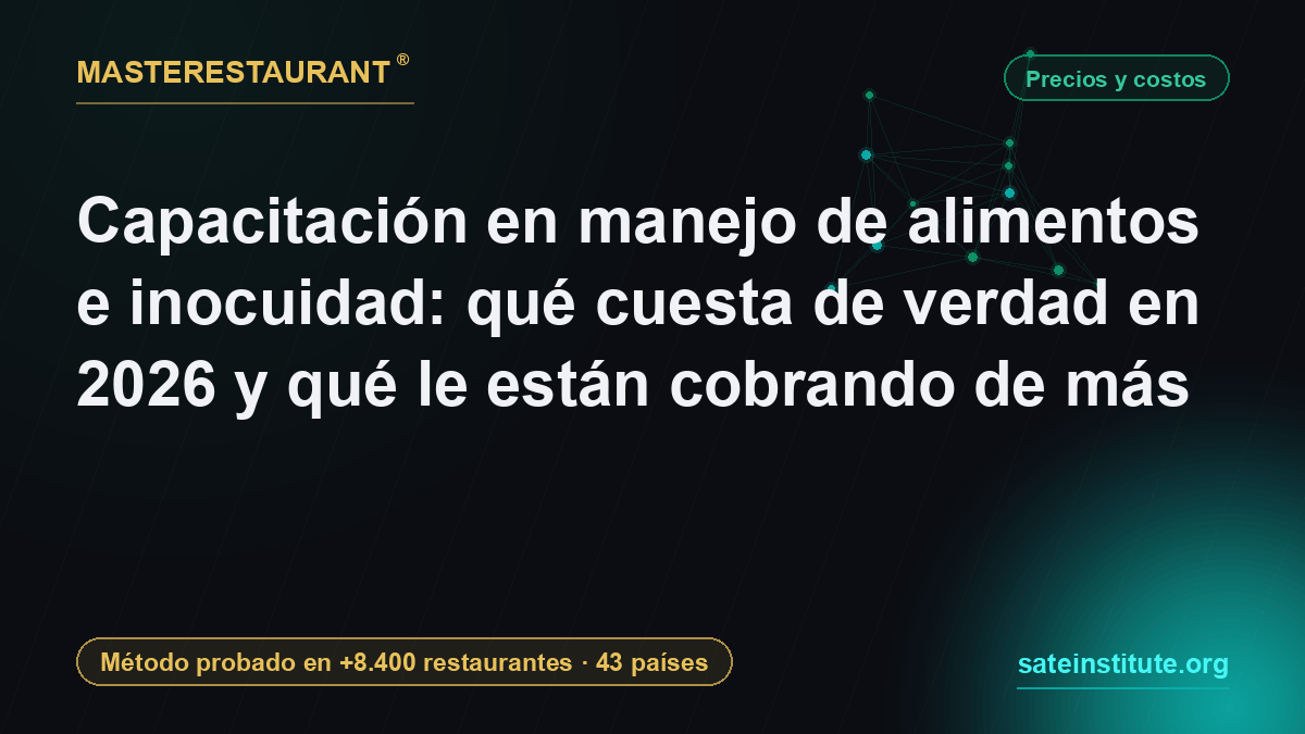 Capacitación en manejo de alimentos e inocuidad: qué cuesta de verdad en 2026 y qué le están cobrando de más — Masterestaurant