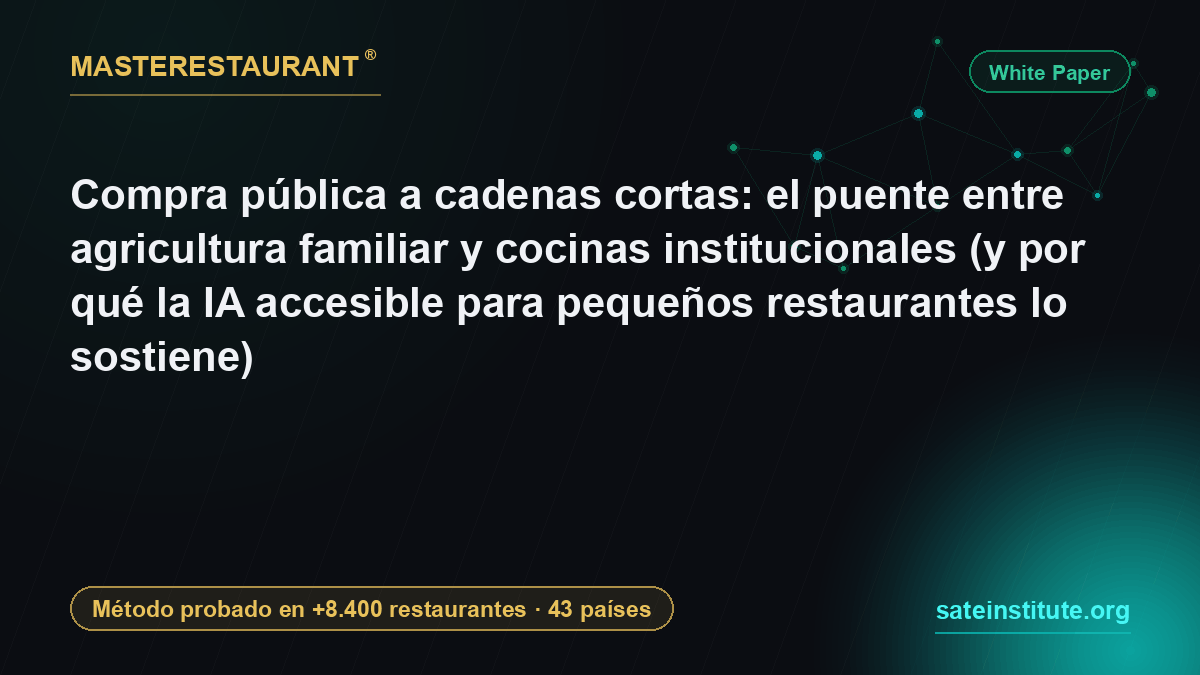Public procurement from short chains: bridging family farming and institutional kitchens with affordable AI for small restaurants — Masterestaurant