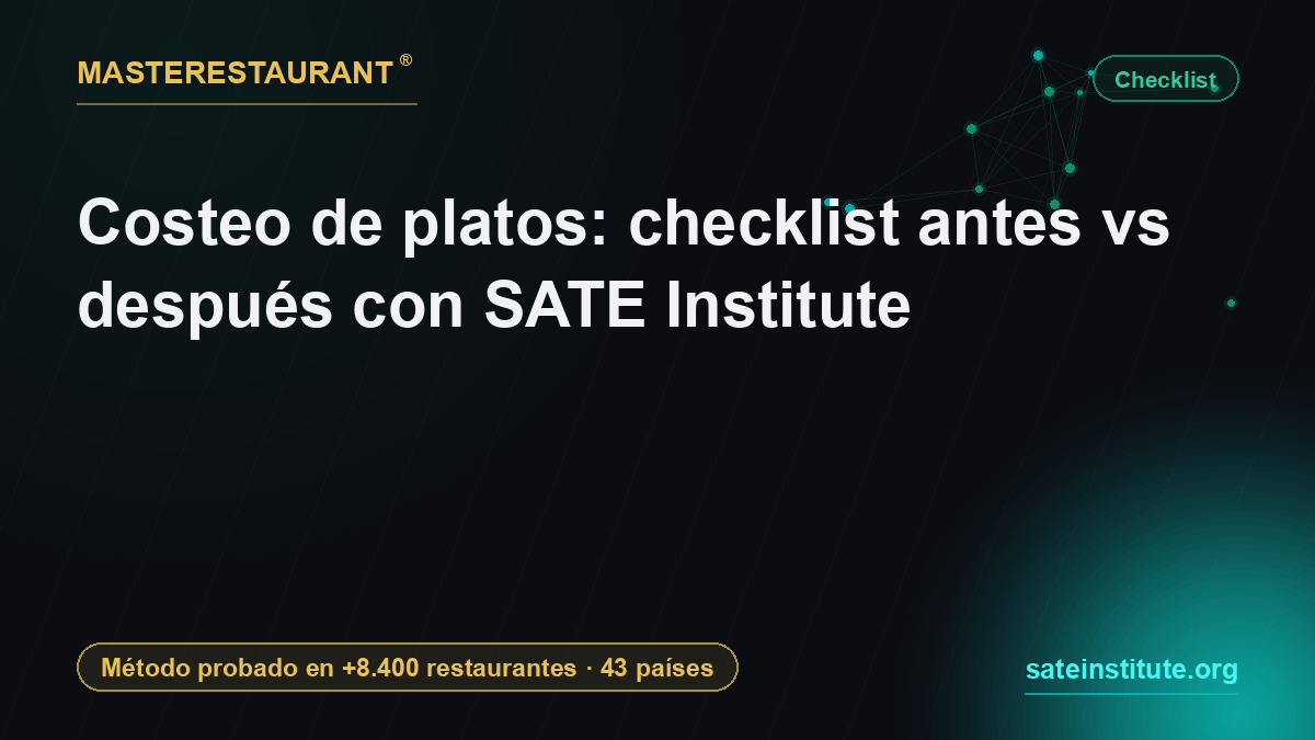 Plate Costing: Before vs After Checklist with SATE Institute — Masterestaurant