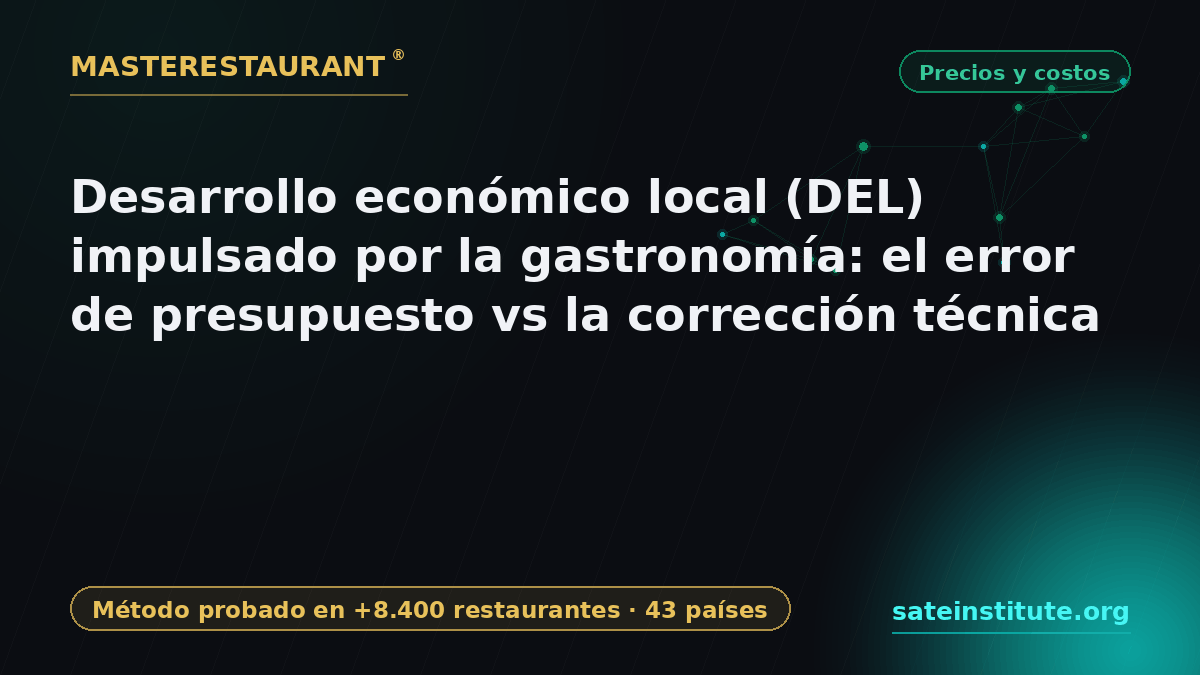 Desarrollo económico local (DEL) impulsado por la gastronomía: el error de presupuesto vs la corrección técnica — Masterestaurant