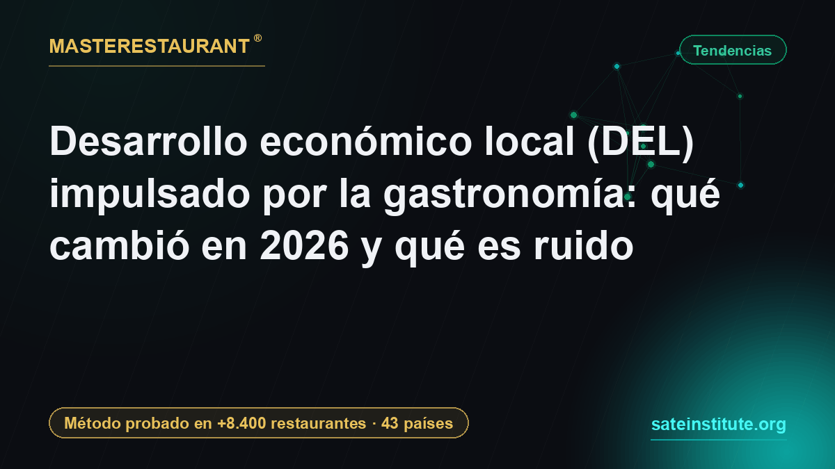 Desarrollo económico local (DEL) impulsado por la gastronomía: qué cambió en 2026 y qué es ruido — Masterestaurant