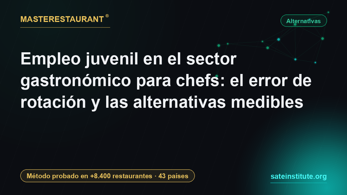 Youth employment in the gastronomy sector for chefs: the turnover mistake and the measurable alternatives — Masterestaurant