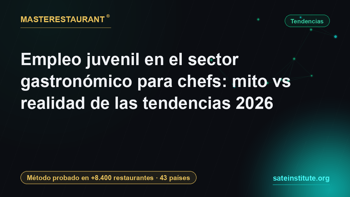 Youth employment in the gastronomic sector for chefs: myth vs reality in the 2026 trends — Masterestaurant