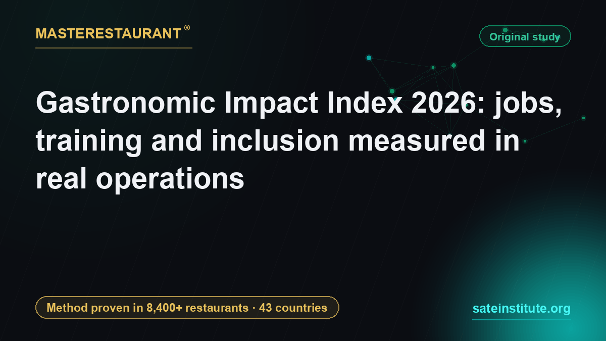 Gastronomic Impact Index 2026: jobs, training and inclusion measured in real operations — Masterestaurant