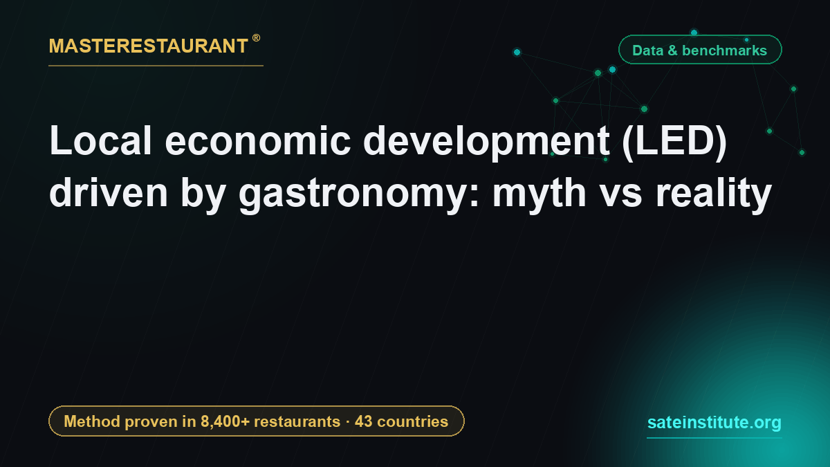 Local economic development (LED) driven by gastronomy: myth vs reality — Masterestaurant