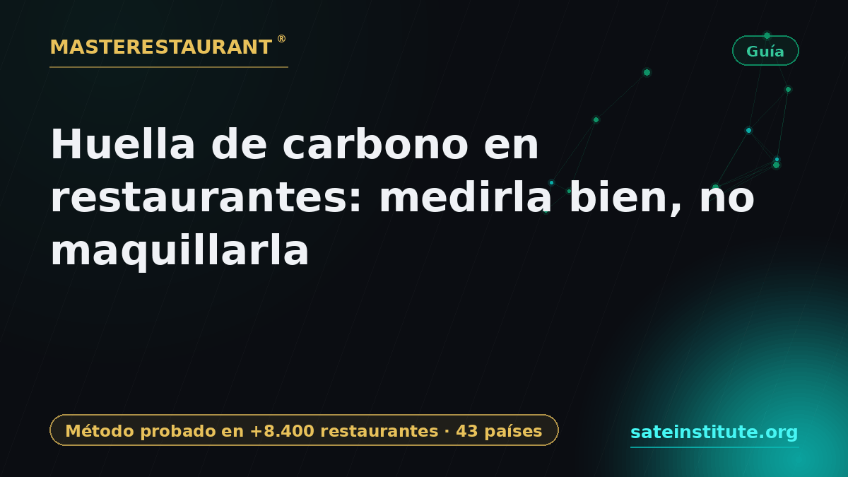 Huella de carbono restaurantes: medirla bien, no maquillarla — Masterestaurant