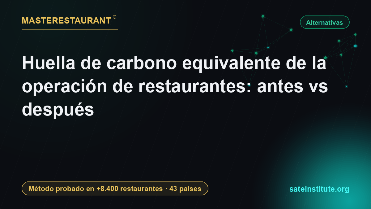 The CO2e footprint of restaurant operations: before vs after — Masterestaurant