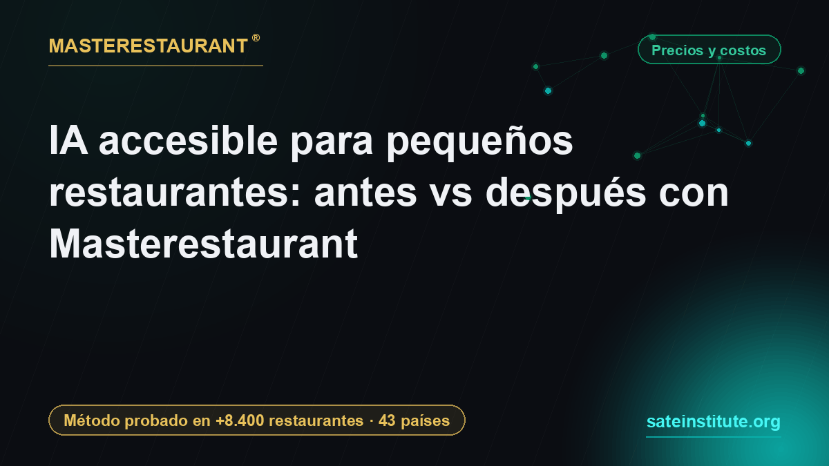 IA accesible para pequeños restaurantes: antes vs después con Masterestaurant — Masterestaurant