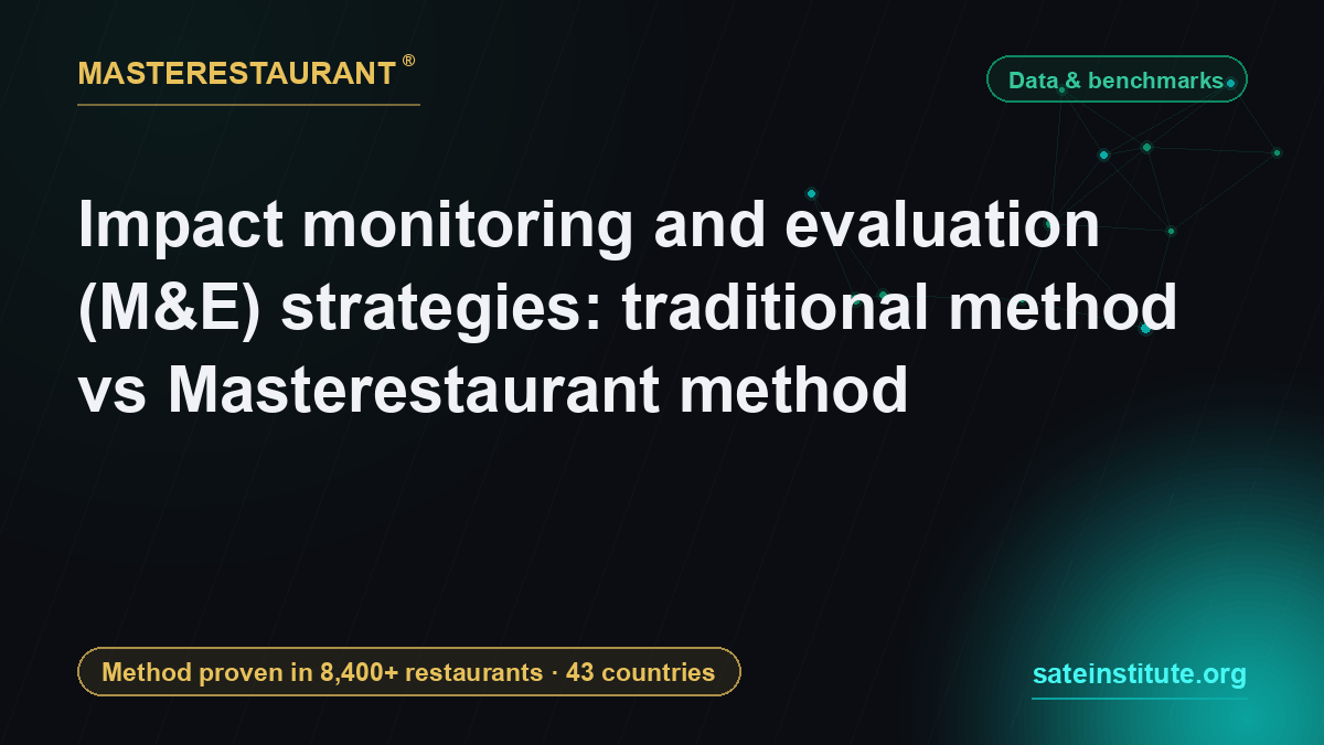 Impact monitoring and evaluation (M&E) strategies: traditional method vs Masterestaurant method — Masterestaurant