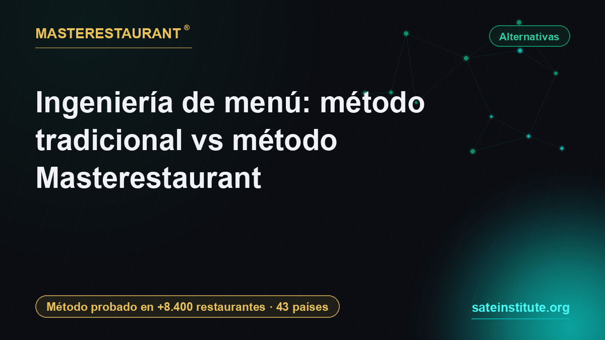 Menu engineering: traditional method vs the Masterestaurant method — Masterestaurant