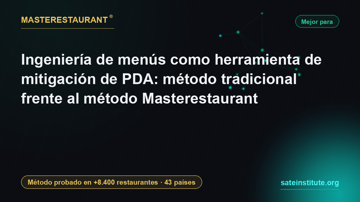 Menu engineering as a food loss and waste mitigation tool: traditional method versus the Masterestaurant method — Masterestaurant