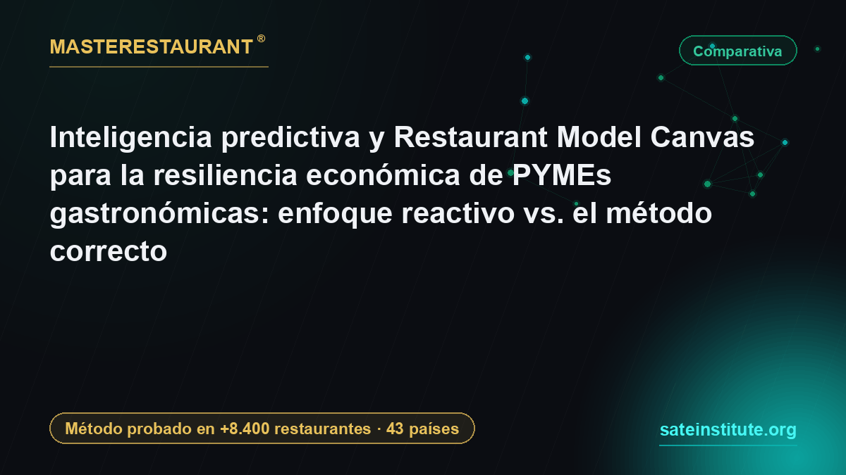 Inteligencia predictiva y Restaurant Model Canvas para la resiliencia económica de PYMEs gastronómicas: enfoque reactivo vs. el método correcto — Masterestaurant