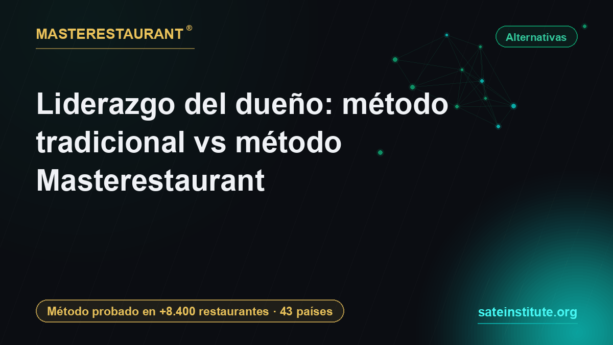 Owner leadership: traditional method vs the Masterestaurant method — Masterestaurant