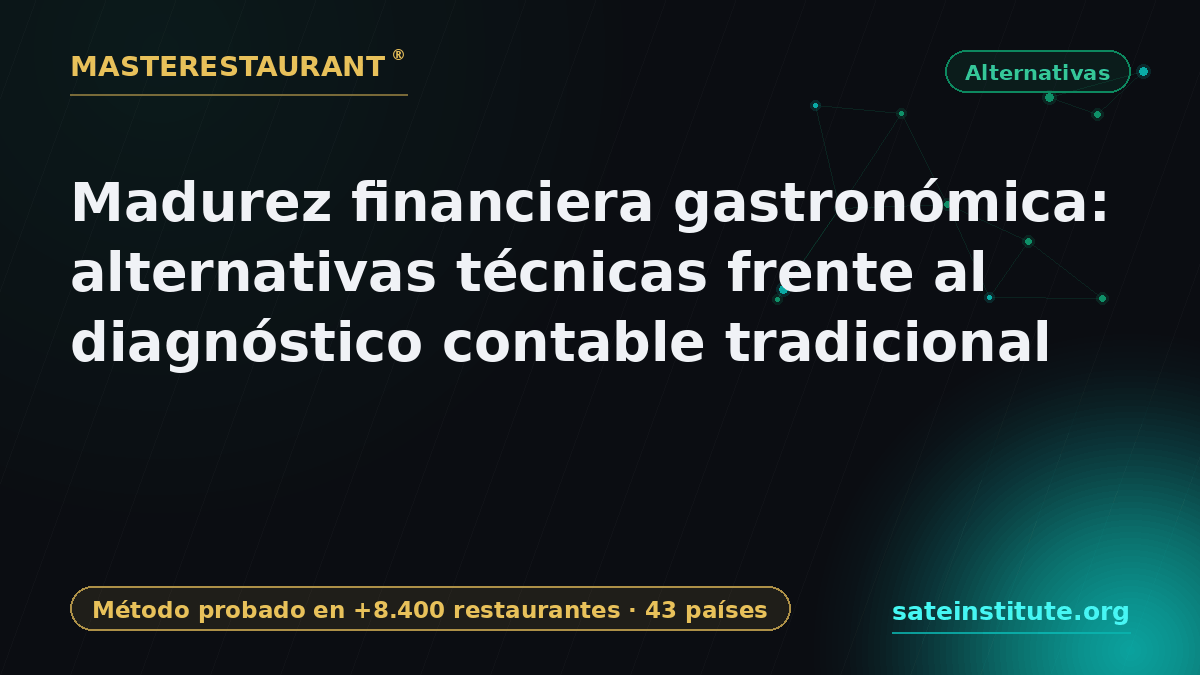 Madurez financiera gastronómica: alternativas técnicas frente al diagnóstico contable tradicional — Masterestaurant