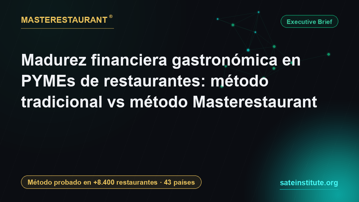 Madurez financiera gastronómica en PYMEs de restaurantes: método tradicional vs método Masterestaurant — Masterestaurant