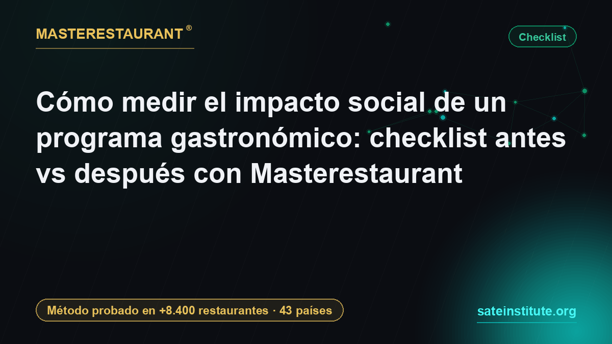 How to measure social impact of a gastronomic program: before vs after checklist — Masterestaurant