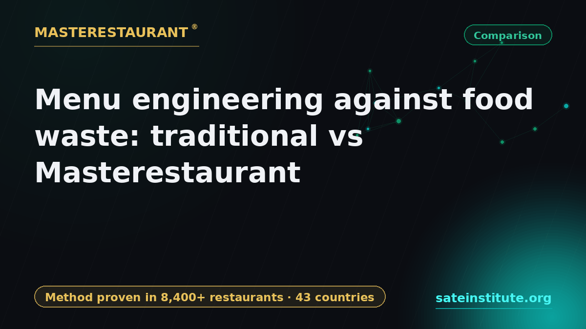Menu engineering against food waste: traditional vs Masterestaurant — Masterestaurant
