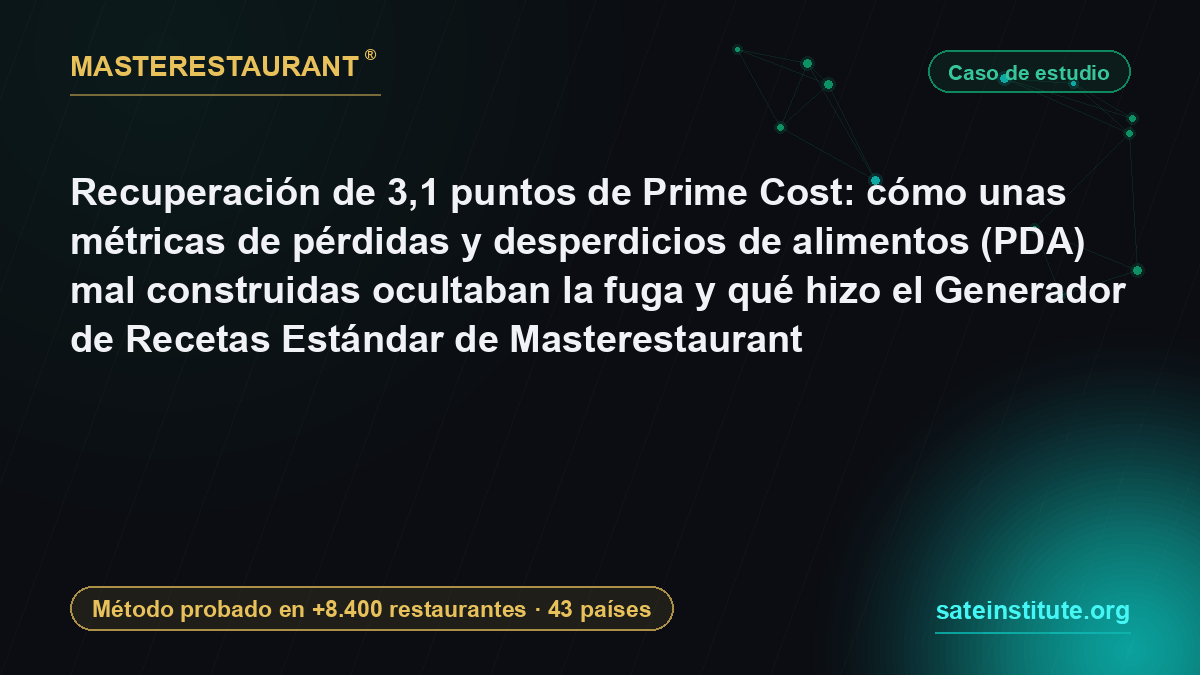 Recovering 3.1 points of Prime Cost: how broken food loss and waste metrics (PDA) hid the leak, and what Masterestaurant's Standard Recipe Generator fixed — Masterestaurant