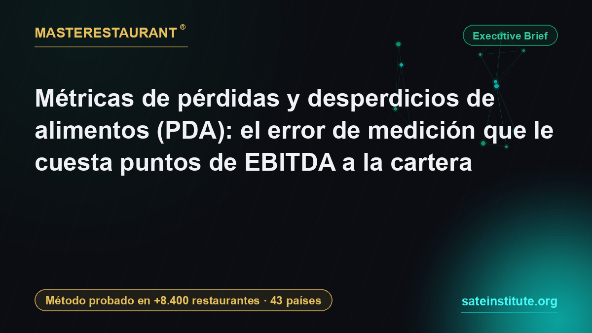Métricas de pérdidas y desperdicios de alimentos (PDA): el error de medición que le cuesta puntos de EBITDA a la cartera — Masterestaurant