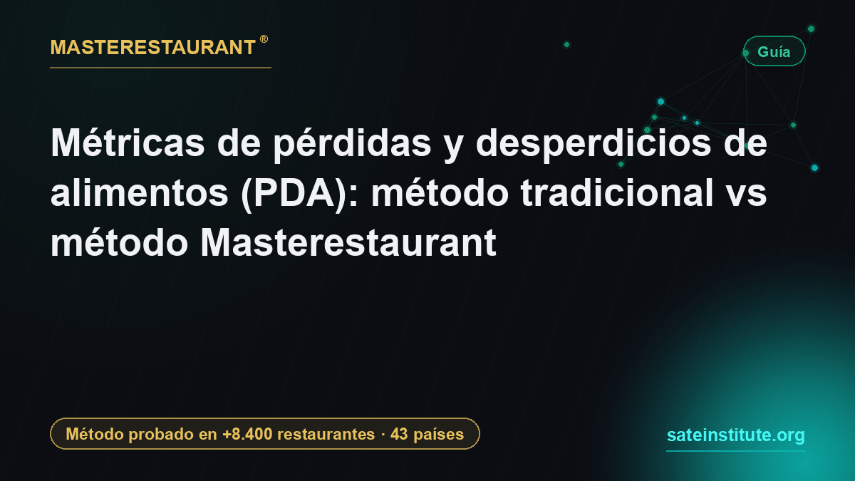 Food Loss and Waste (FLW) metrics: traditional method vs Masterestaurant method — Masterestaurant
