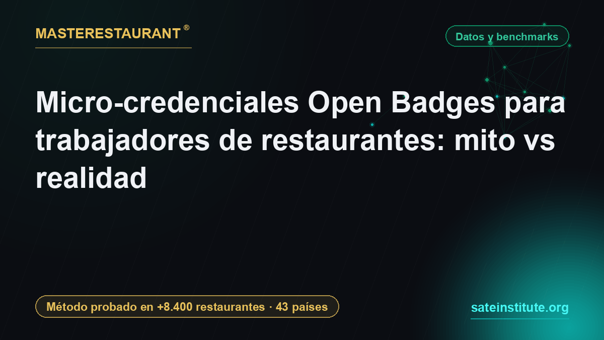 Open Badges micro-credentials for restaurant workers: myth vs reality — Masterestaurant