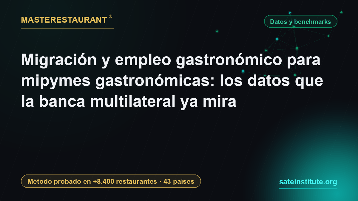 Migration and gastronomic employment for gastronomic MSMEs: the data multilateral banks already read — Masterestaurant