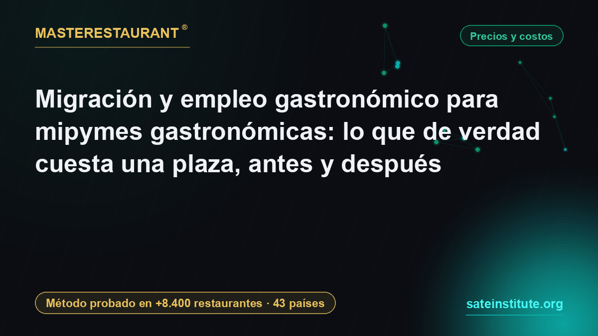 Migration and gastronomic employment for gastronomic MSMEs: what a position actually costs, before and after — Masterestaurant