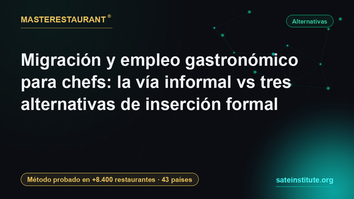 Migración y empleo gastronómico para chefs: la vía informal vs tres alternativas de inserción formal — Masterestaurant