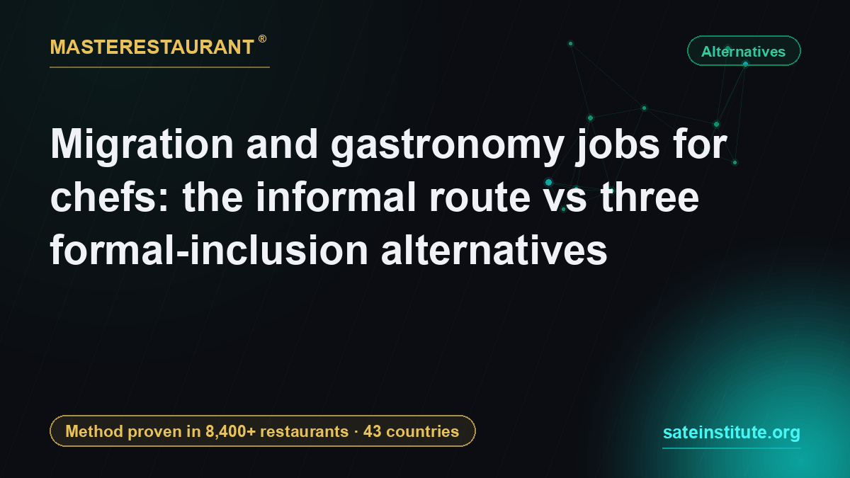 Migration and gastronomy jobs for chefs: the informal route vs three formal-inclusion alternatives — Masterestaurant