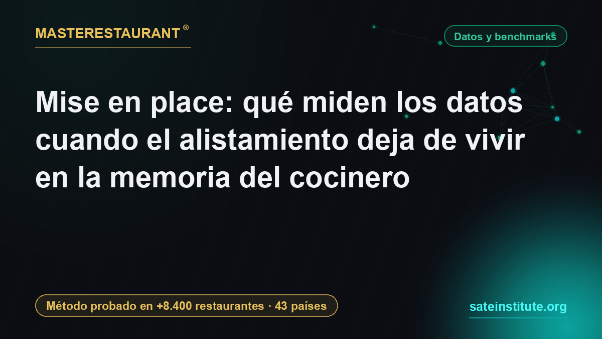 Mise en place: qué miden los datos cuando el alistamiento deja de vivir en la memoria del cocinero — Masterestaurant
