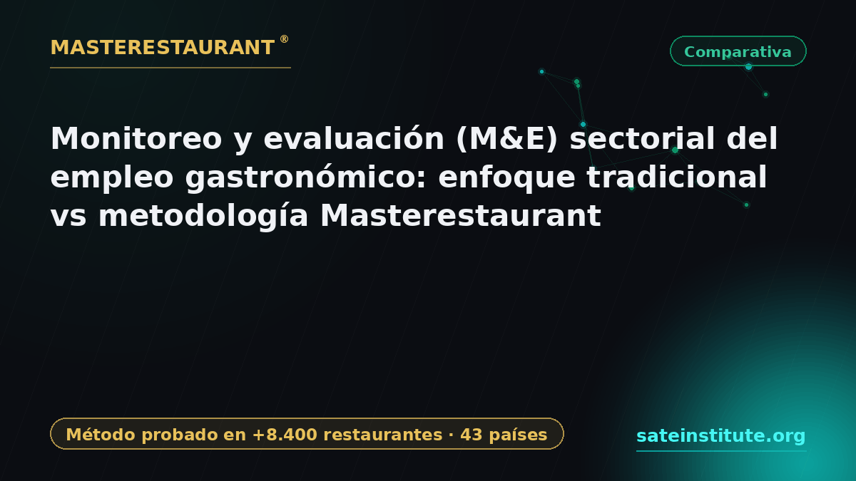Monitoring and evaluation (M&E) of gastronomic sector employment: traditional approach vs the Masterestaurant methodology — Masterestaurant