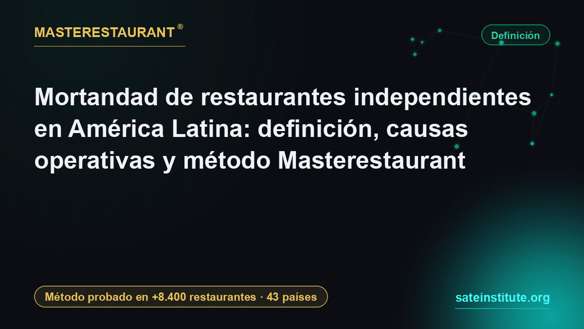 Mortandad de restaurantes independientes en América Latina: definición, causas operativas y método Masterestaurant — Masterestaurant