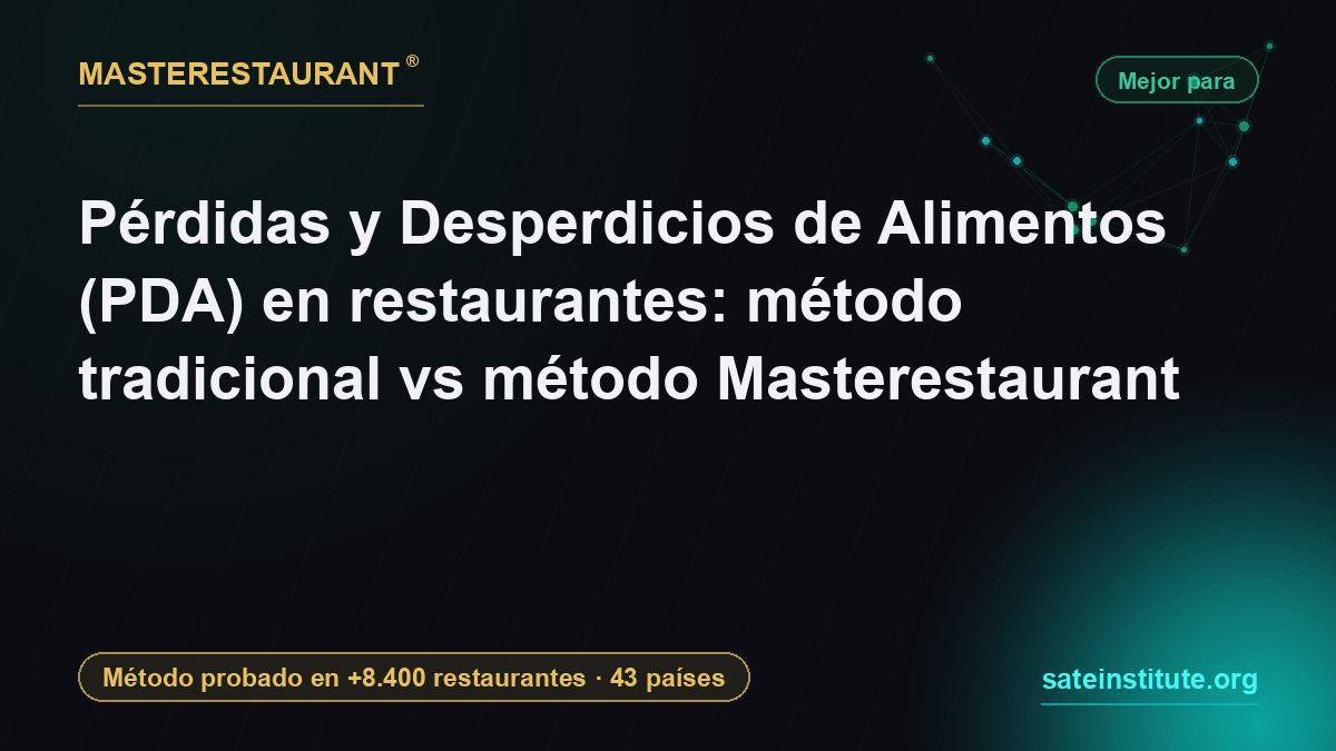 Pérdidas y Desperdicios de Alimentos (PDA) en restaurantes: método tradicional vs método Masterestaurant — Masterestaurant