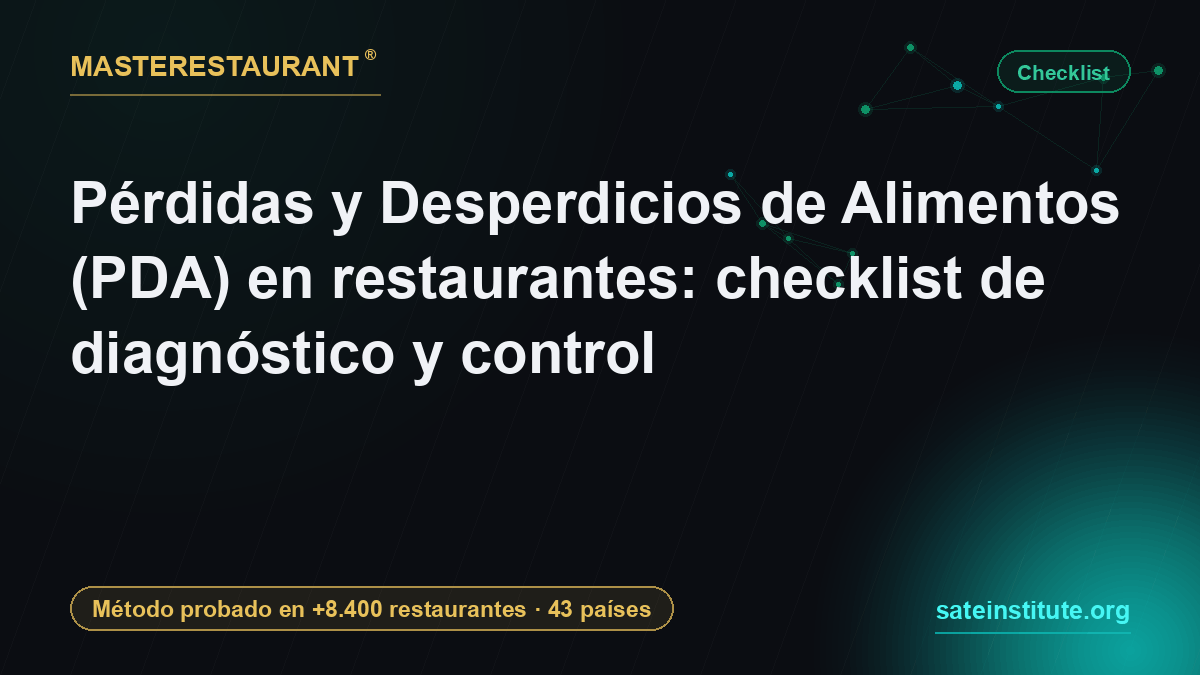 Pérdidas y Desperdicios de Alimentos (PDA) en restaurantes: checklist de diagnóstico y control — Masterestaurant