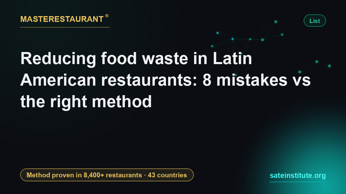 Reducing food waste in Latin American restaurants: 8 mistakes vs the right method — Masterestaurant
