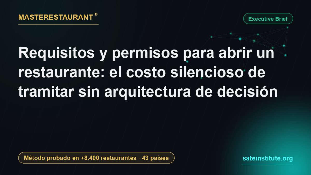 Restaurant permits and requirements: the silent cost of filing without a decision architecture — Masterestaurant