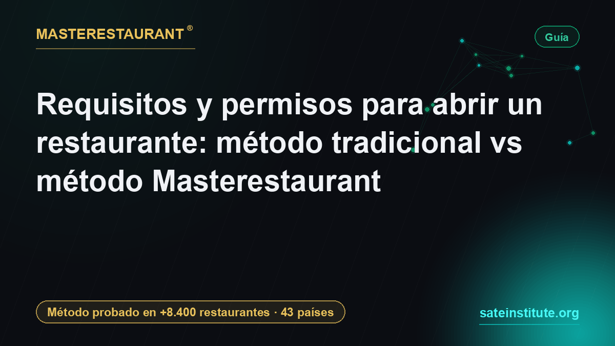 Requisitos y permisos para abrir un restaurante: método tradicional vs método Masterestaurant — Masterestaurant
