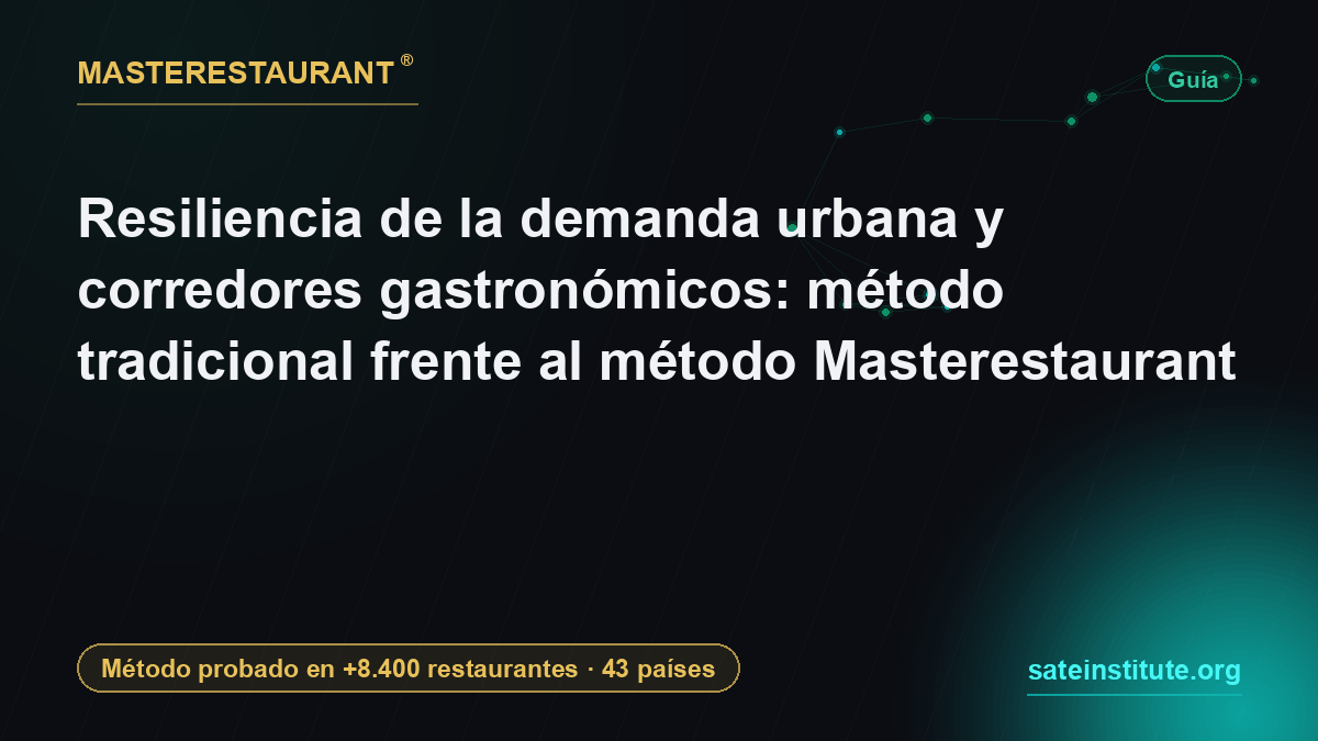 Resiliencia de la demanda urbana y corredores gastronómicos: método tradicional frente al método Masterestaurant — Masterestaurant