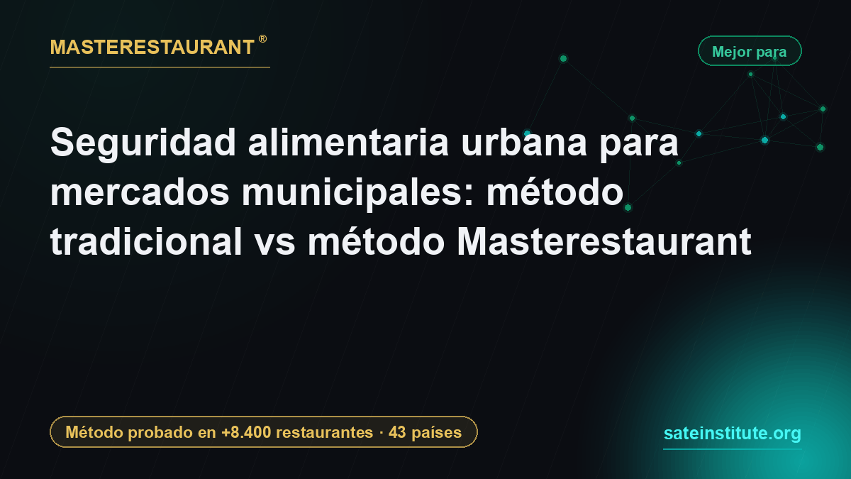 Seguridad alimentaria urbana para mercados municipales: método tradicional vs método Masterestaurant — Masterestaurant