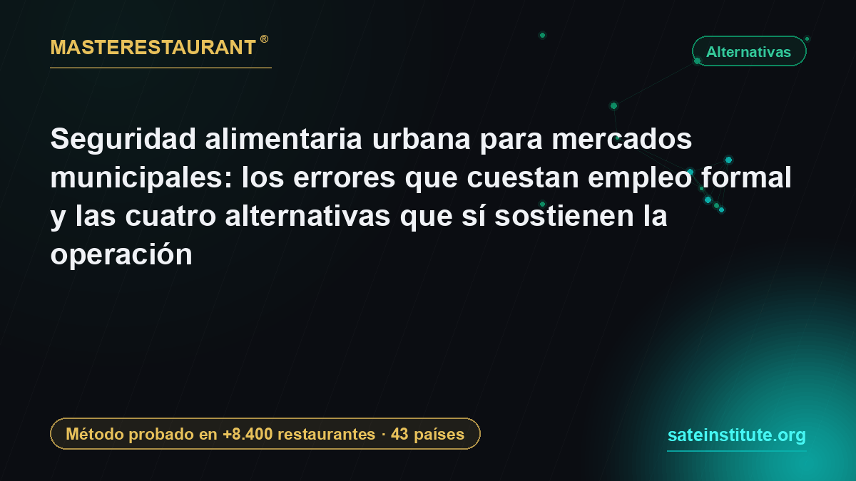 Urban food safety for municipal markets: the errors that destroy formal jobs and the four alternatives that actually hold — Masterestaurant