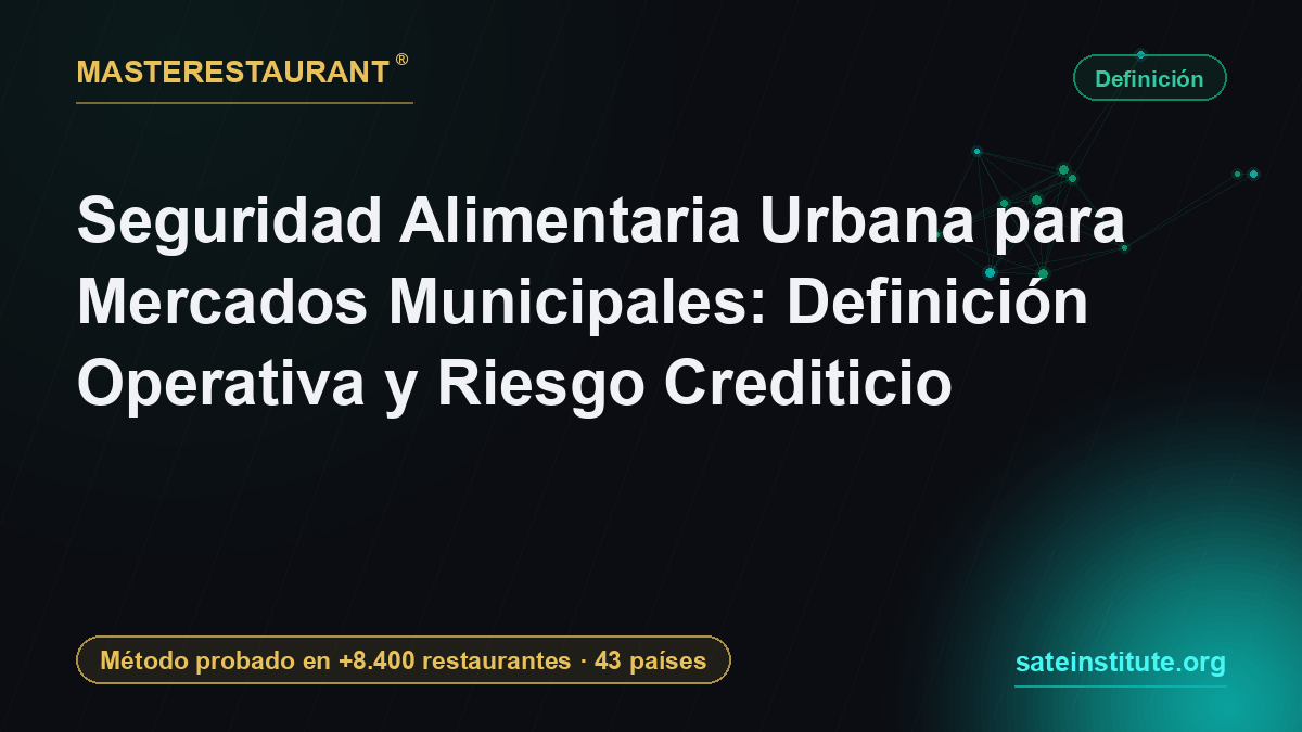 Seguridad alimentaria urbana para mercados municipales: definición operativa y riesgo crediticio — Masterestaurant