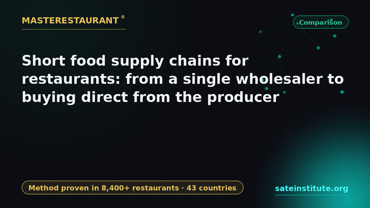 Short food supply chains for restaurants: from a single wholesaler to buying direct from the producer — Masterestaurant