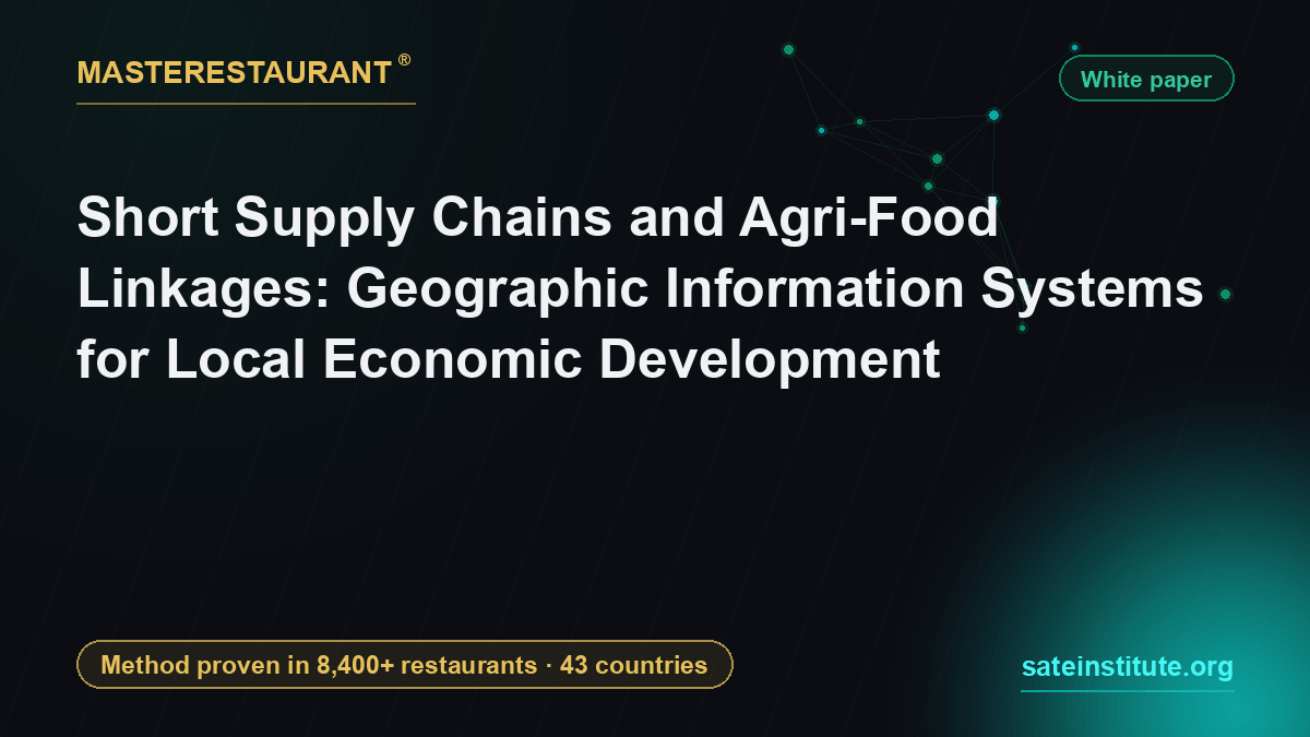 Short Supply Chains and Agri-Food Linkages: Geographic Information Systems for Local Economic Development — Masterestaurant