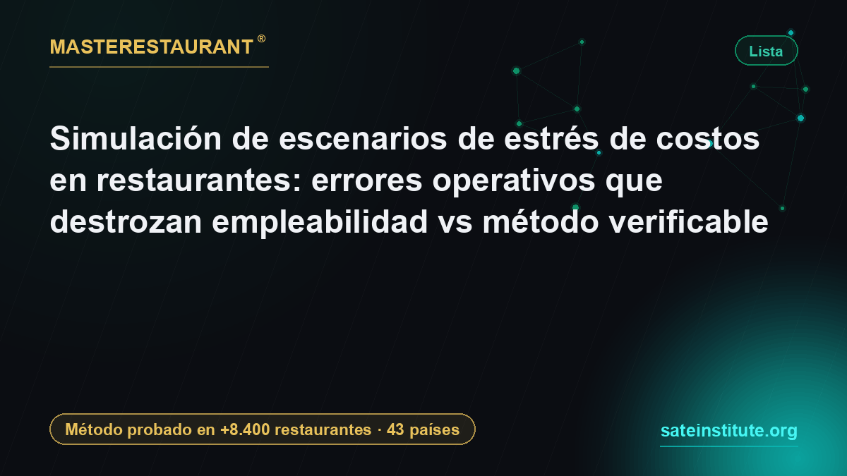 Simulación de escenarios de estrés de costos en restaurantes: errores operativos que destrozan empleabilidad vs método verificable — Masterestaurant