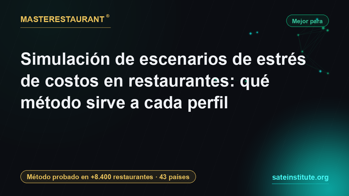 Simulación de escenarios de estrés de costos en restaurantes: qué método sirve a cada perfil — Masterestaurant